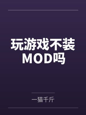 玩游戏不装MOD吗