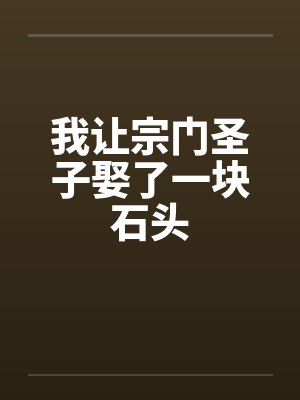 我让宗门圣子娶了一块石头