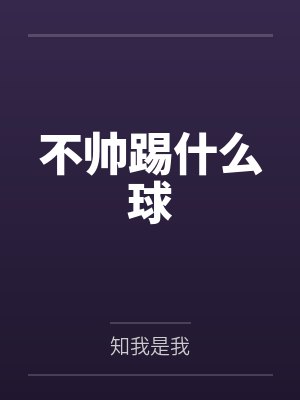 不帅踢什么球